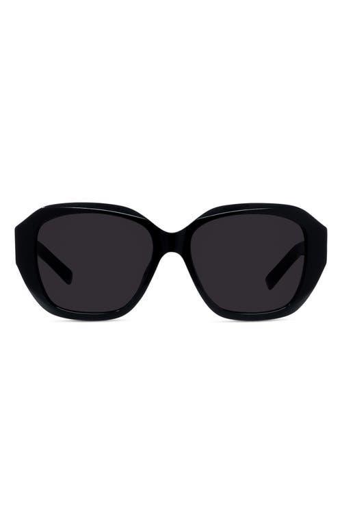 Womens 59MM Square Sunglasses - Black - Black Product Image
