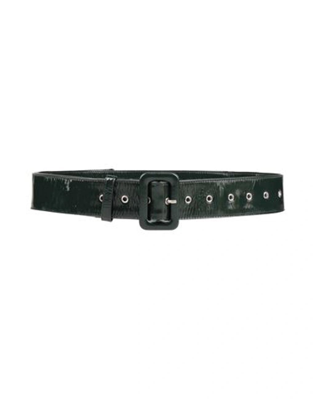 DRIES VAN NOTEN Woman Belt Dark Green Size 36 Soft Leather Product Image