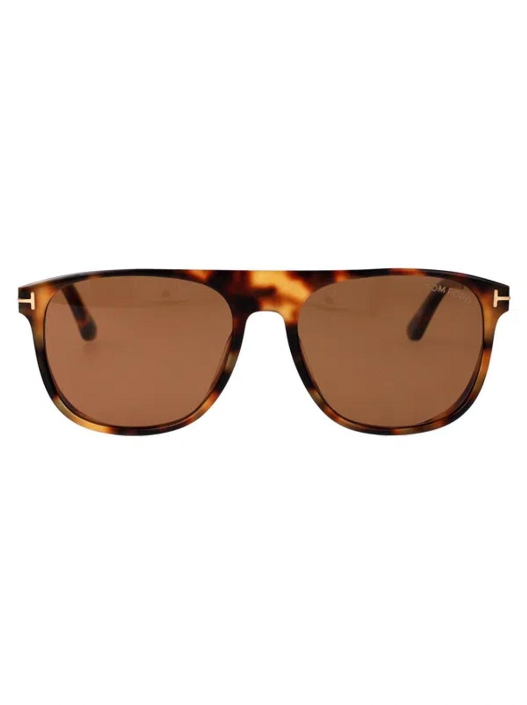 TOM FORD Squared Sunglasses Ft1105 55 E In Brown product image