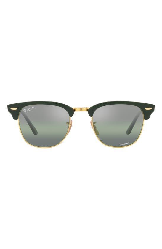 RAY BAN 55mm Square Clubmaster In Green Product Image