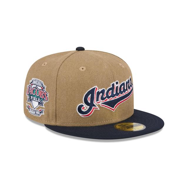 Cleveland Guardians Canvas Crown 59FIFTY Fitted Hat Male Product Image