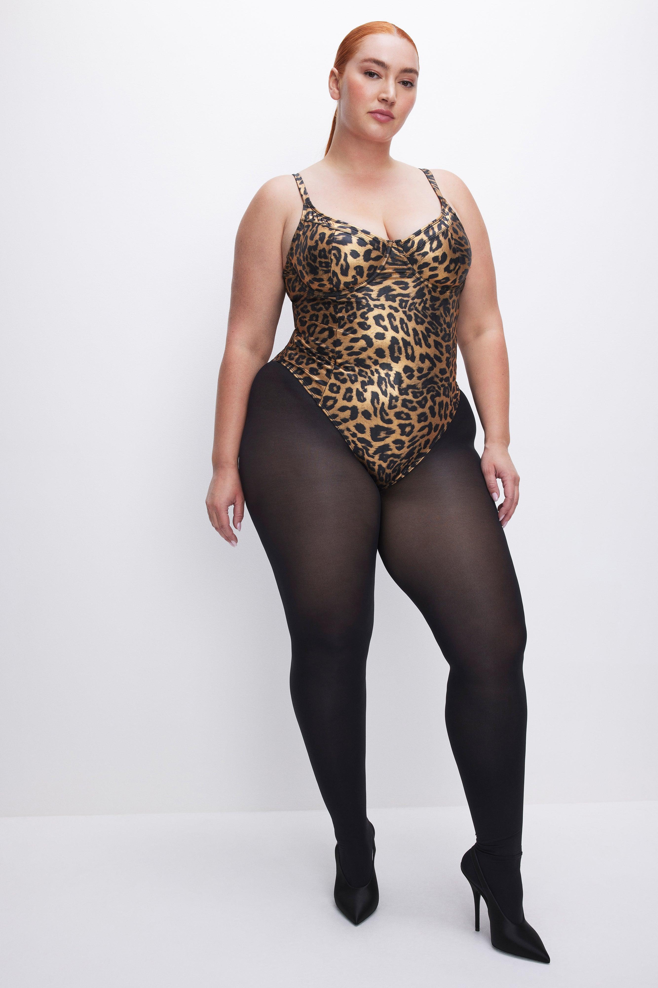 SHOW UP ONE-PIECE SWIMSUIT | GOLD LEOPARD001 Product Image