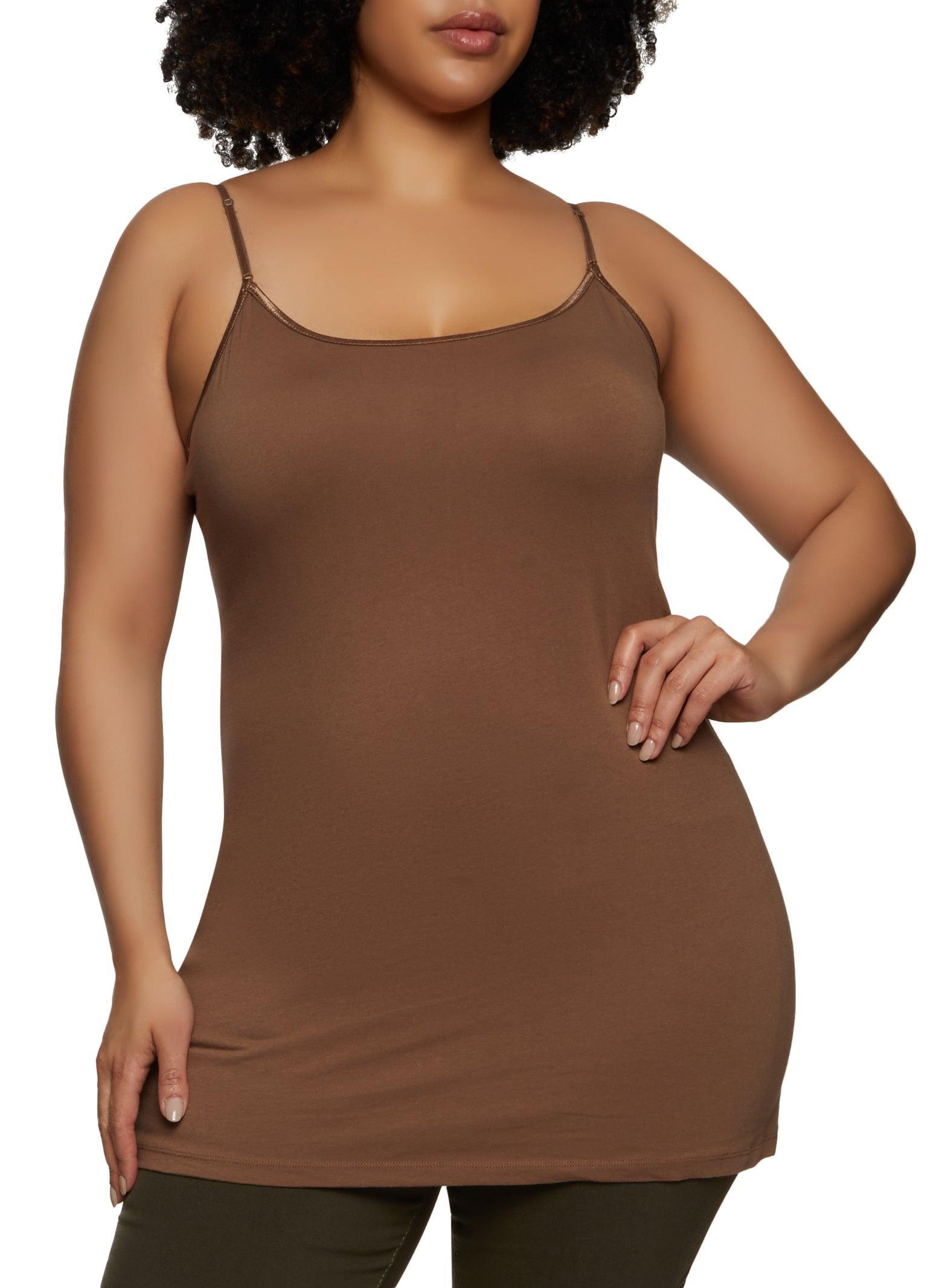 Womens Plus Size Solid Scoop Neck Cami Product Image