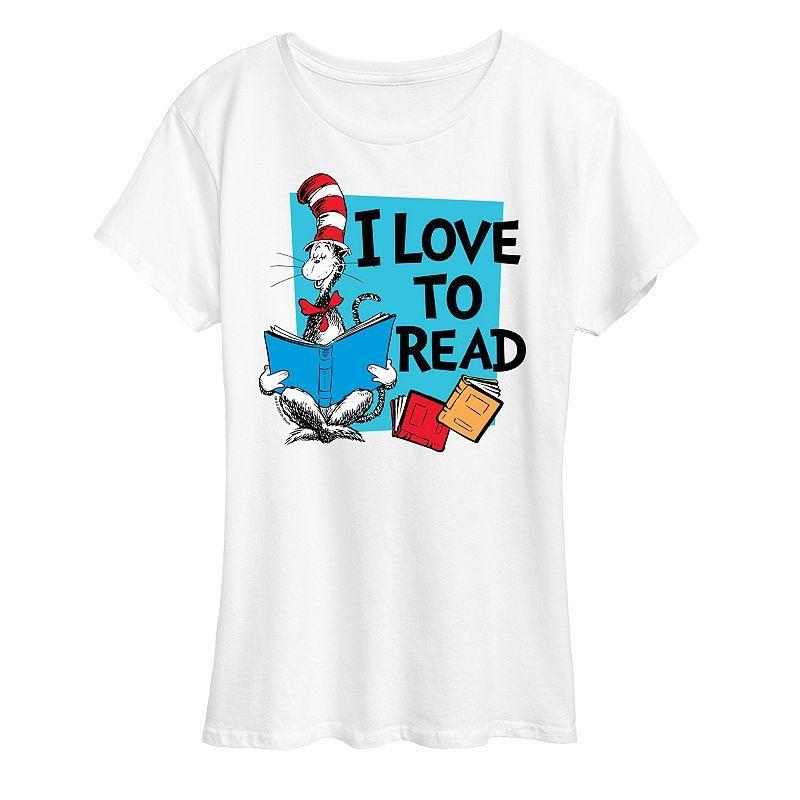 Womens Dr. Seuss I Love To Read Graphic Tee Product Image