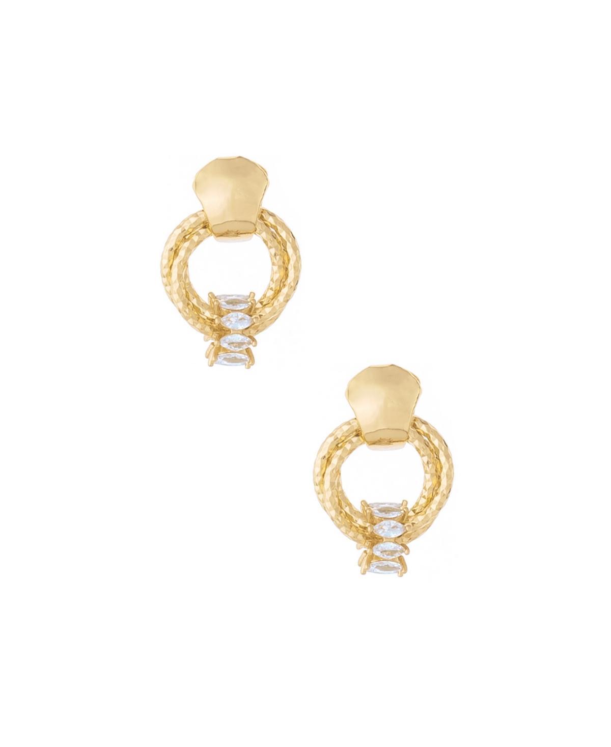 Ettika Mini Barrel Crystal Earrings Product Image