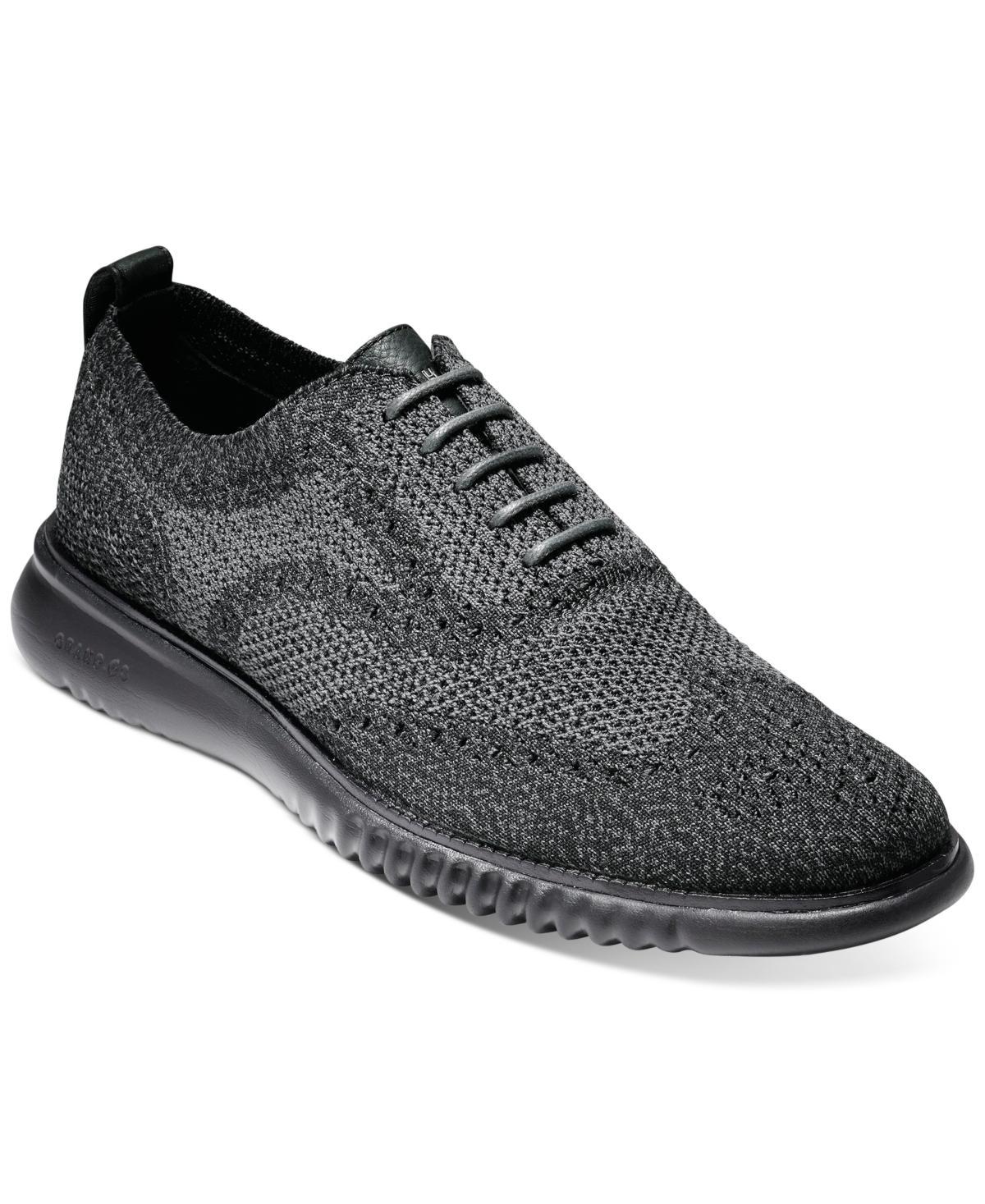 Cole Haan Mens Zerogrand Mesh Brogue-Style Sneakers - Black Product Image