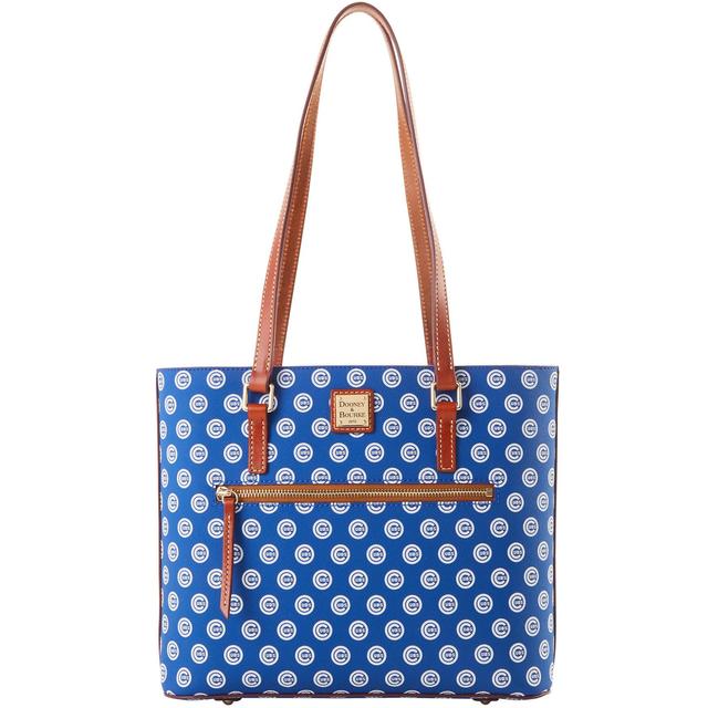 Dooney & Bourke Womens MLB Cubs Coated Cotton Shopper Bag in Blue Product Image