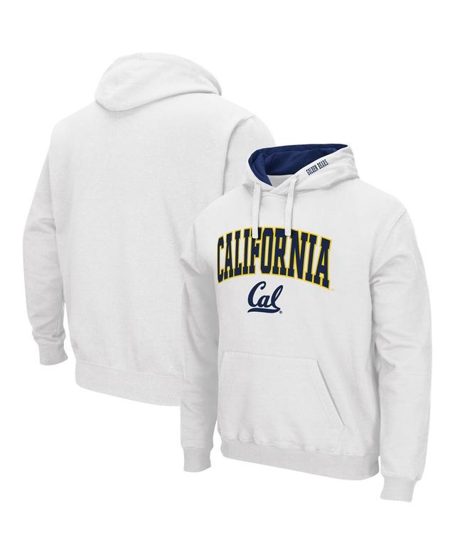 Mens Colosseum White Cal Bears Arch & Logo 3.0 Pullover Hoodie Product Image