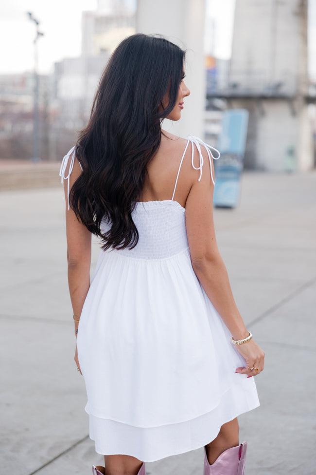 Small Town Roots White Woven Dress Product Image