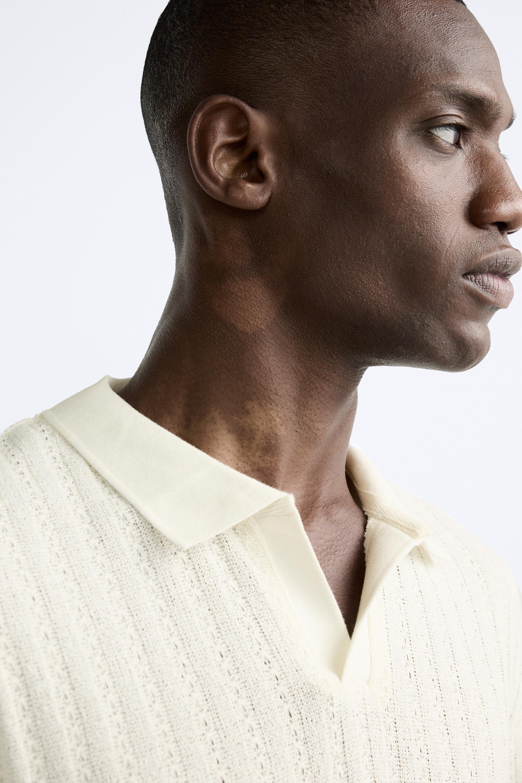 TEXTURED STRIPED POLO Product Image