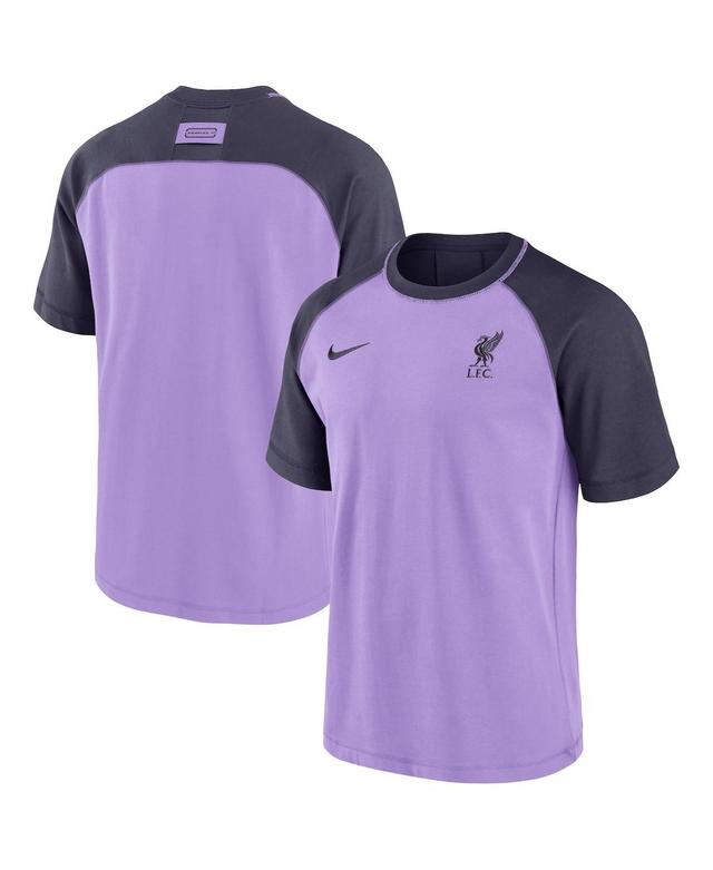 Mens Nike Purple Liverpool Travel Raglan T-Shirt Product Image