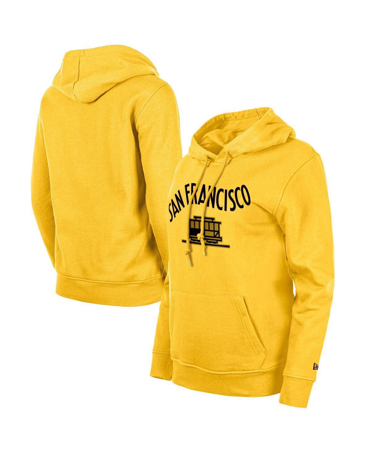 Womens New Era Gold Golden State Warriors 2023/24 City Edition Pullover Hoodie Product Image