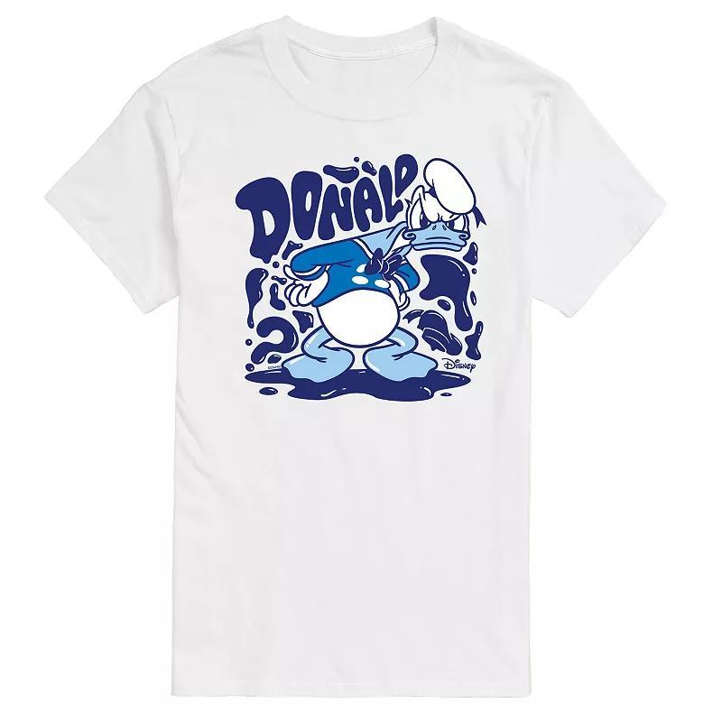 Disneys Donald Duck Big & Tall Drip Graphic Tee, Mens Product Image