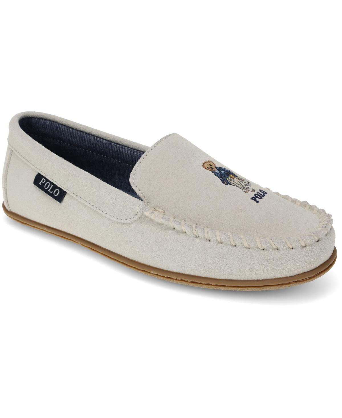 Polo Ralph Lauren Womens Collins Mediterranean Bear Suede Moccasin Slippers Product Image