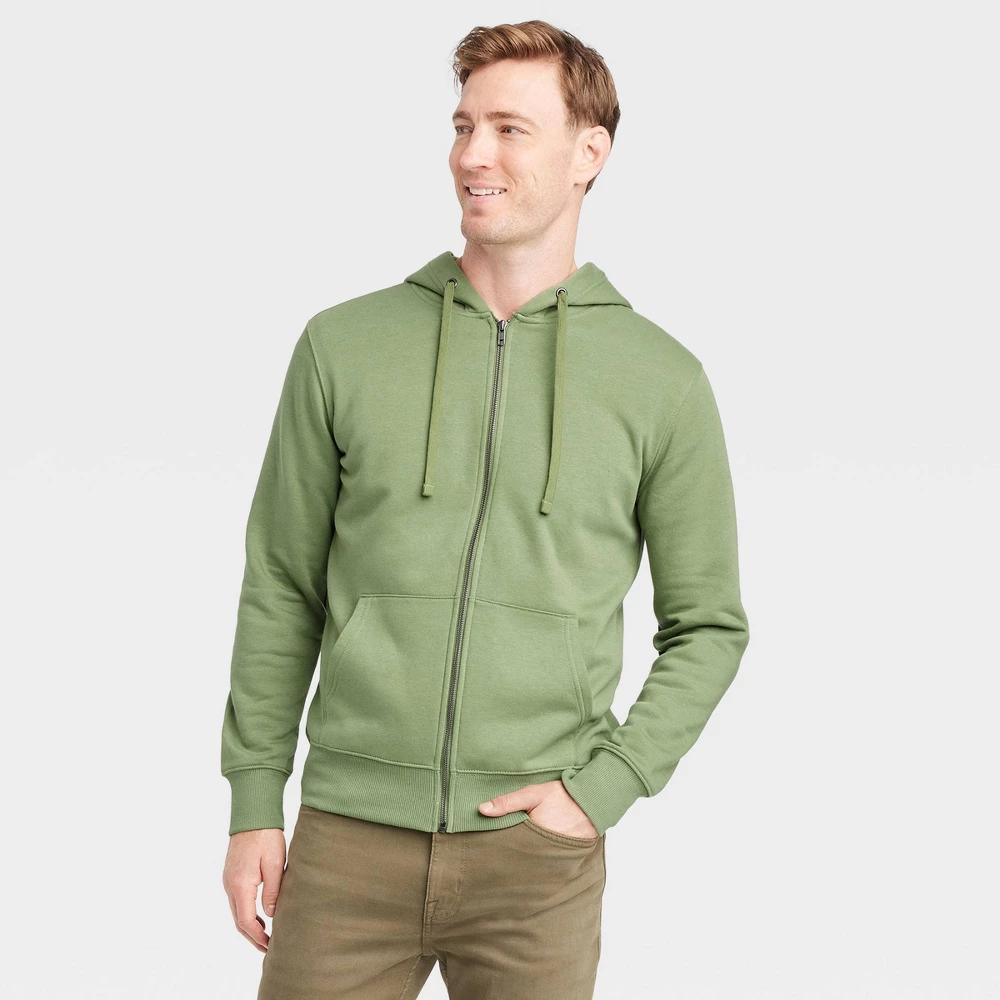 Mens Hooded Zip-Up Sweatshirt - Goodfellow & Co S Product Image