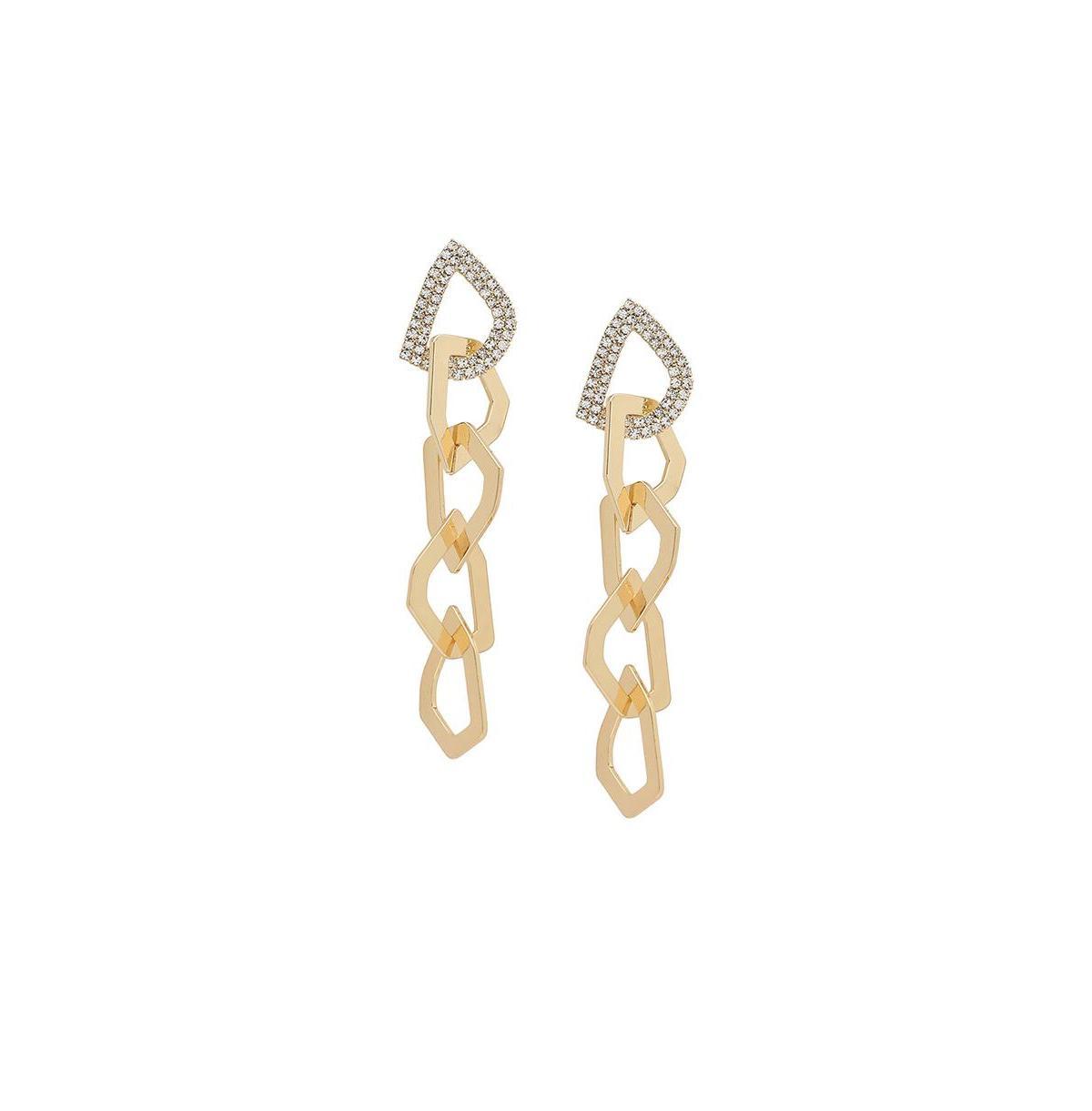 Sohi Womens Link Drop Earrings Product Image