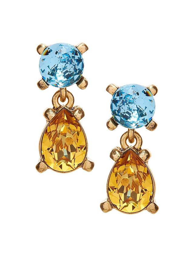 Womens Goldtone & Glass Crystal Drop Earrings Product Image