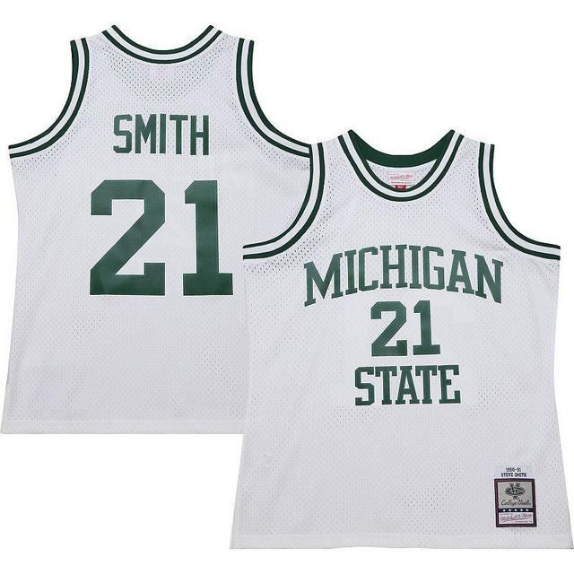 Mens Mitchell & Ness Steve Smith Michigan State Spartans 125th Basketball Anniversary 1990 Throwback Fashion Jersey Product Image