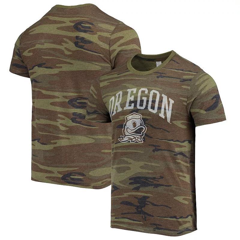 Mens Alternative Apparel Camo Oregon Ducks Arch Logo Tri-Blend T-Shirt Product Image