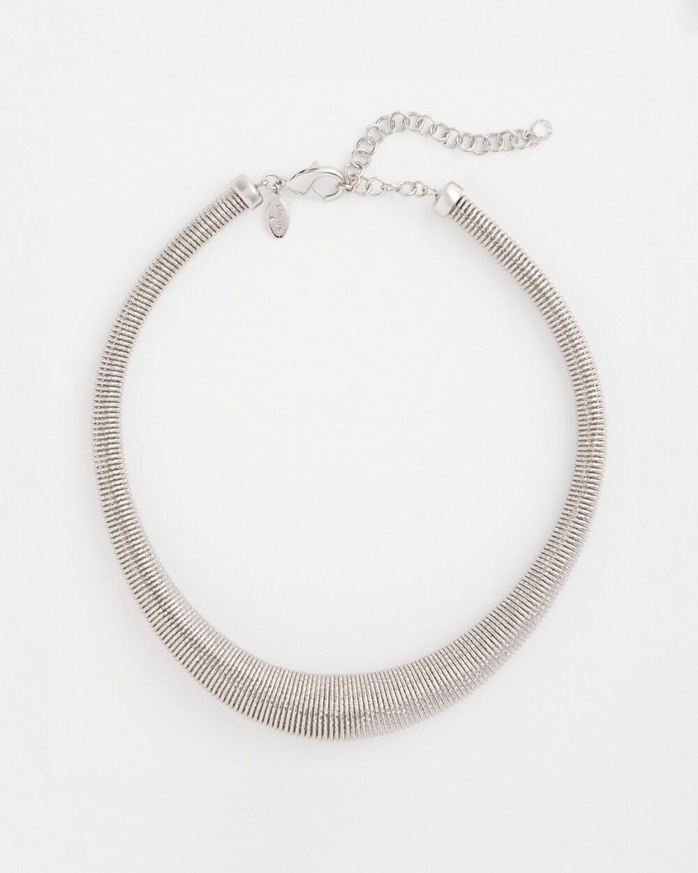 Silver Coil Statement Necklace Product Image