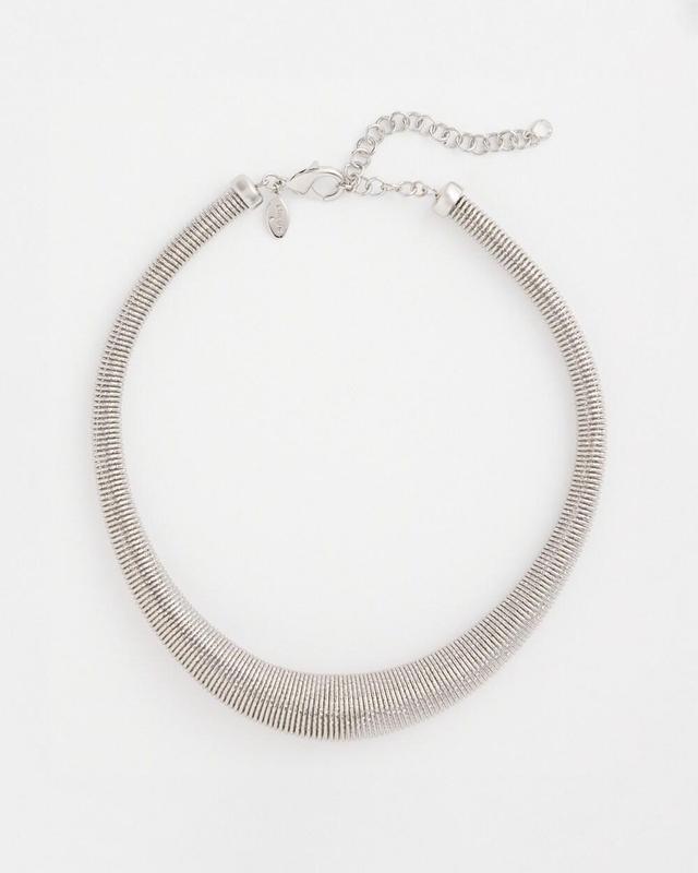 Silver Coil Statement Necklace Product Image