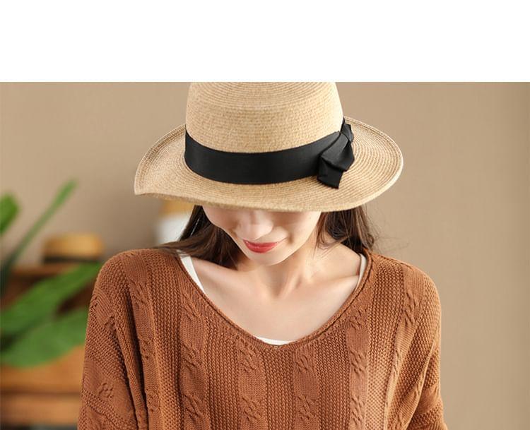 Long Sleeve  V-Neck Knitted Sweater Product Image