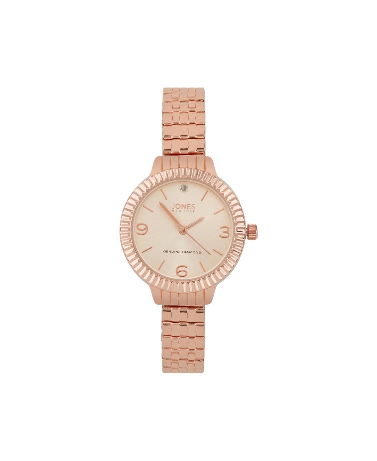 Jones New York Womens Shiny Rose Gold-Tone Metal Bracelet Watch 31mm Product Image