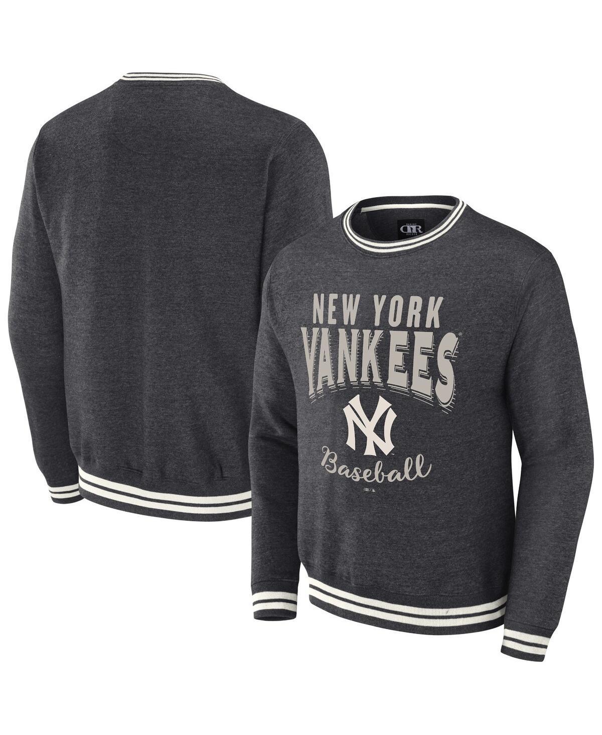 Mens Darius Rucker Collection by Fanatics Heather Charcoal Distressed New York Yankees Vintage-Like Pullover Sweatshirt Product Image