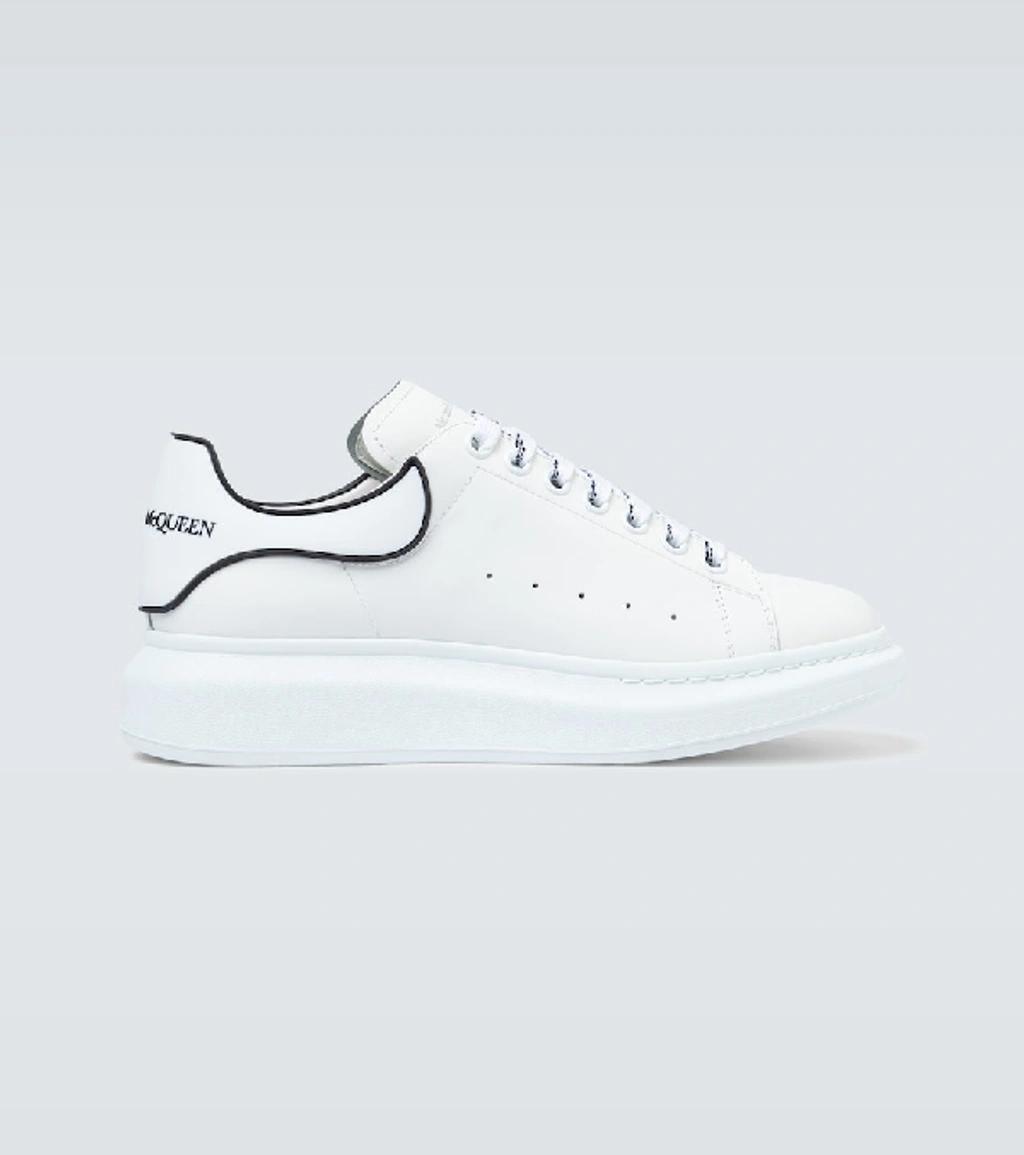 Oversized Raised-sole Leather Trainers In White product image