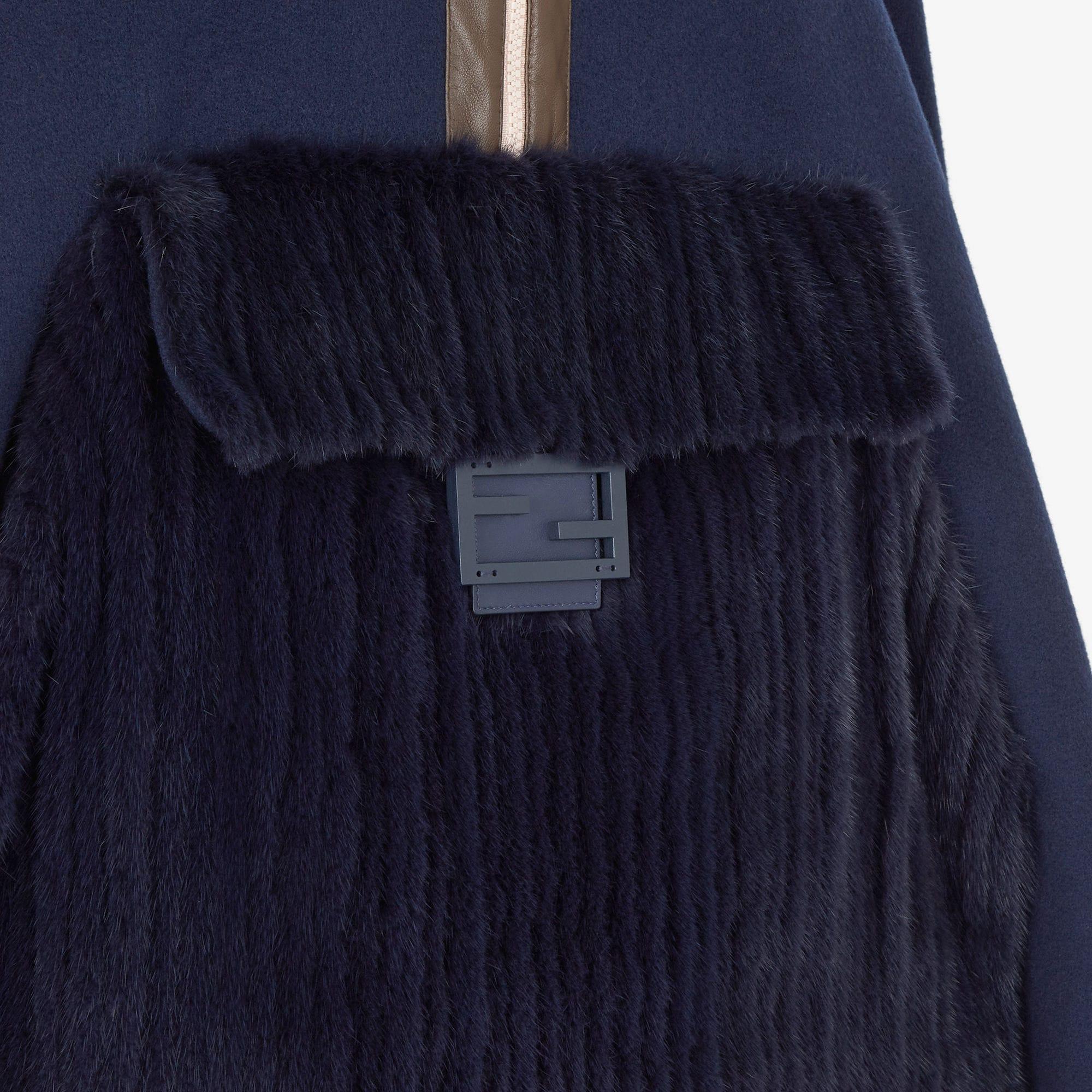 PonchoBlue mink and wool poncho Product Image