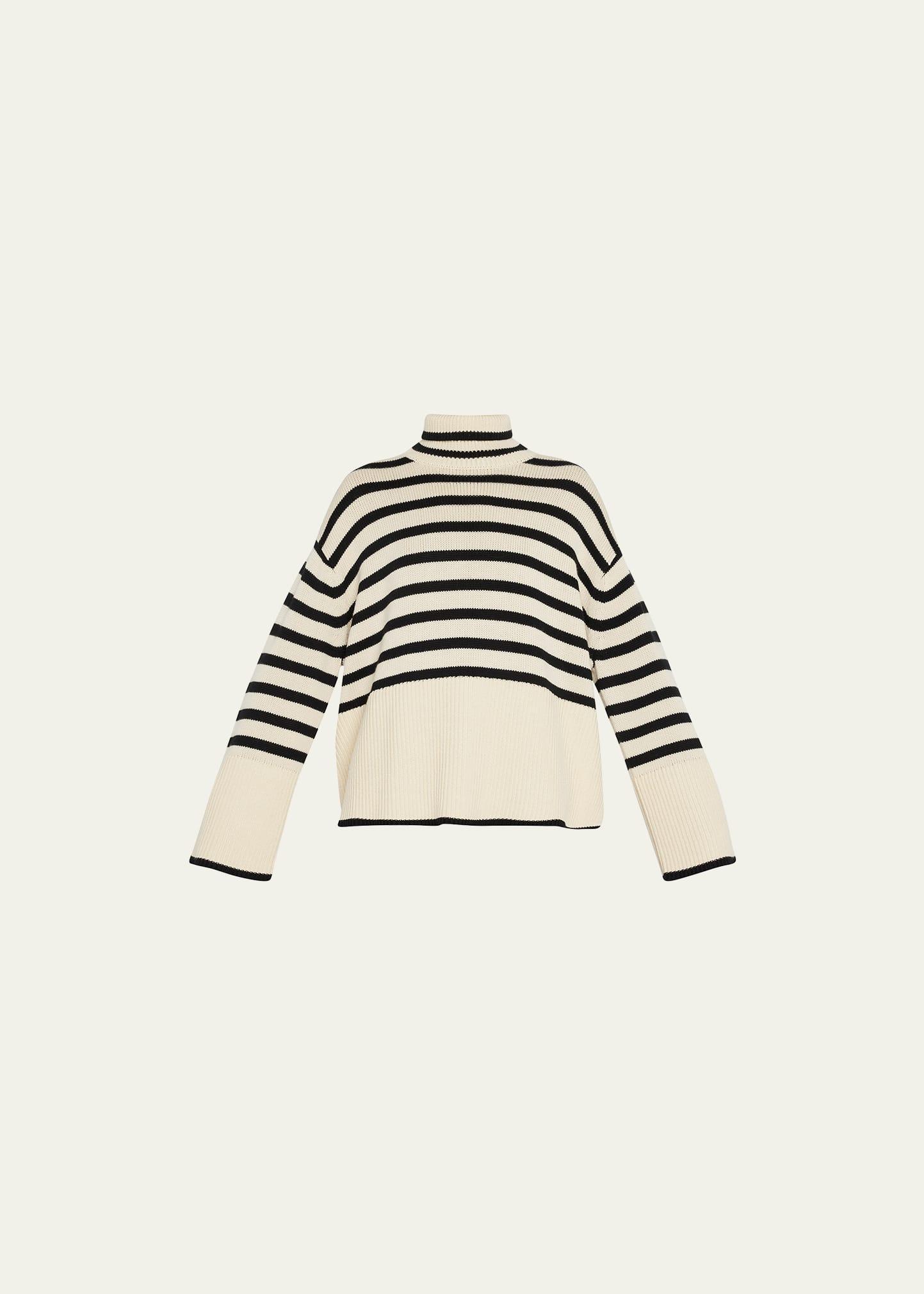 Totme Stripe Wool Blend Turtleneck Sweater Product Image