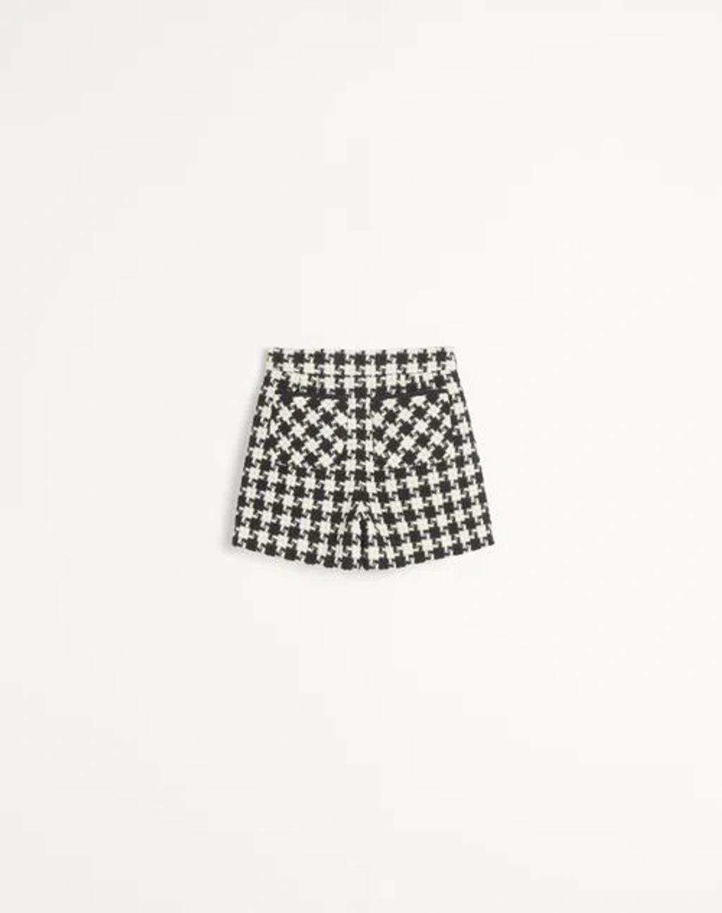 VALENTINO Damier Light Tweed Shorts In Multi Product Image