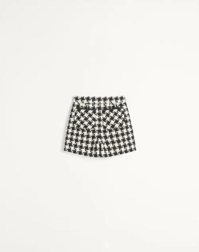 VALENTINO Damier Light Tweed Shorts In Multi Product Image