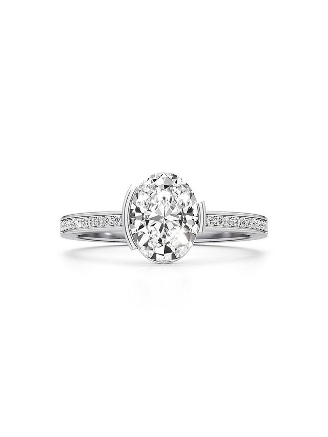 Womens Meta Ovum 18K White Gold & 2.10 TCW Lab-Grown Diamond Ring Product Image