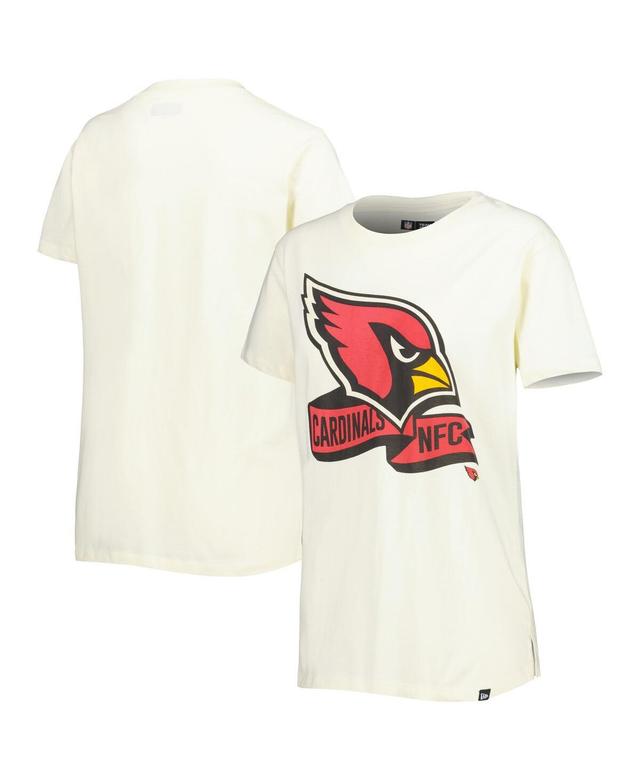 Womens New Era Cream Arizona Cardinals Chrome Sideline T-shirt Product Image