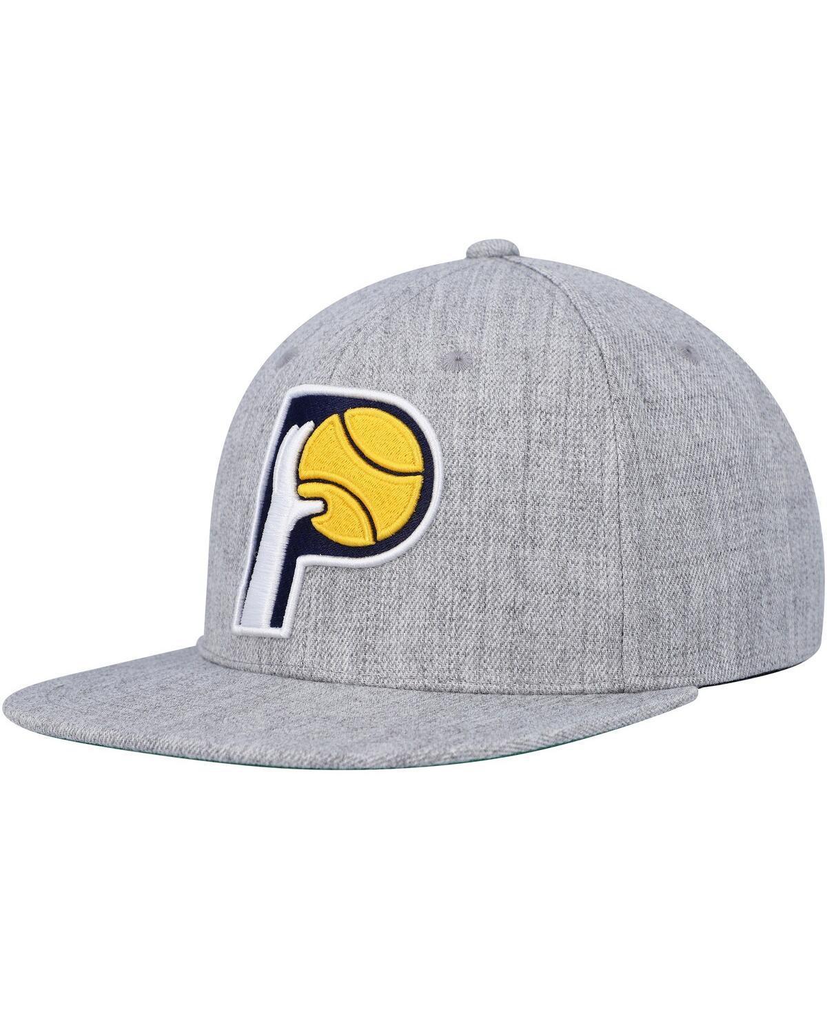 Mens Mitchell & Ness Heather Gray Indiana Pacers Hardwood Classics 2.0 Snapback Hat Product Image