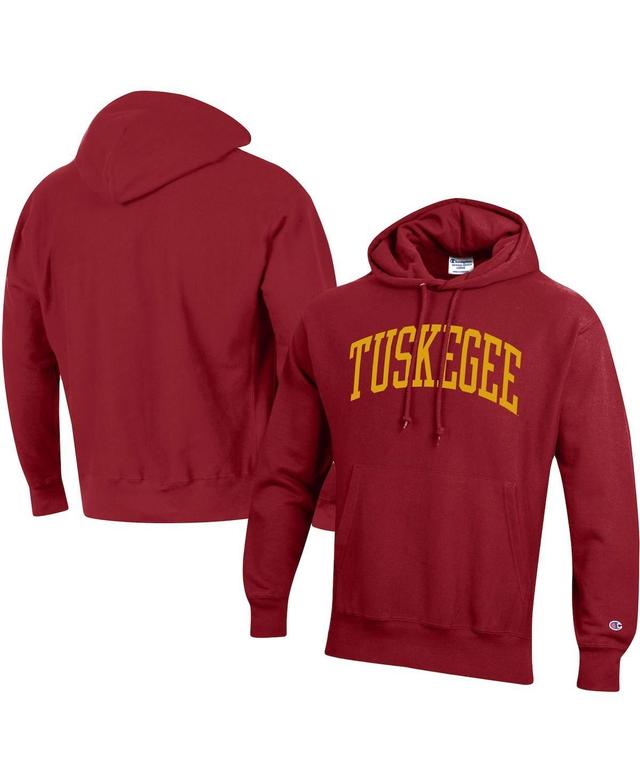 Mens Champion Crimson Tuskegee Golden Tigers Tall Arch Pullover Hoodie Product Image