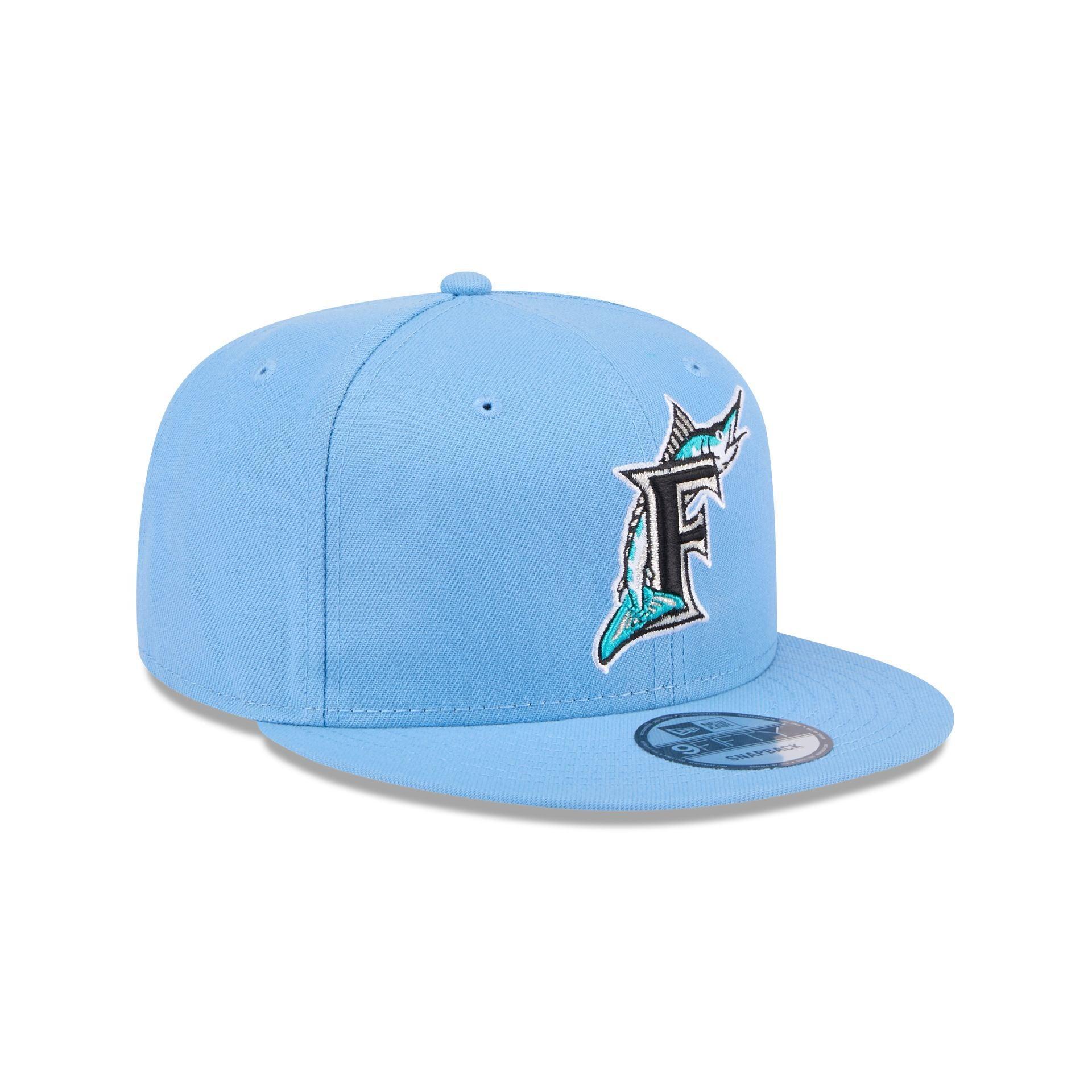 Miami Marlins Sky Blue 9FIFTY Snapback Hat Male Product Image