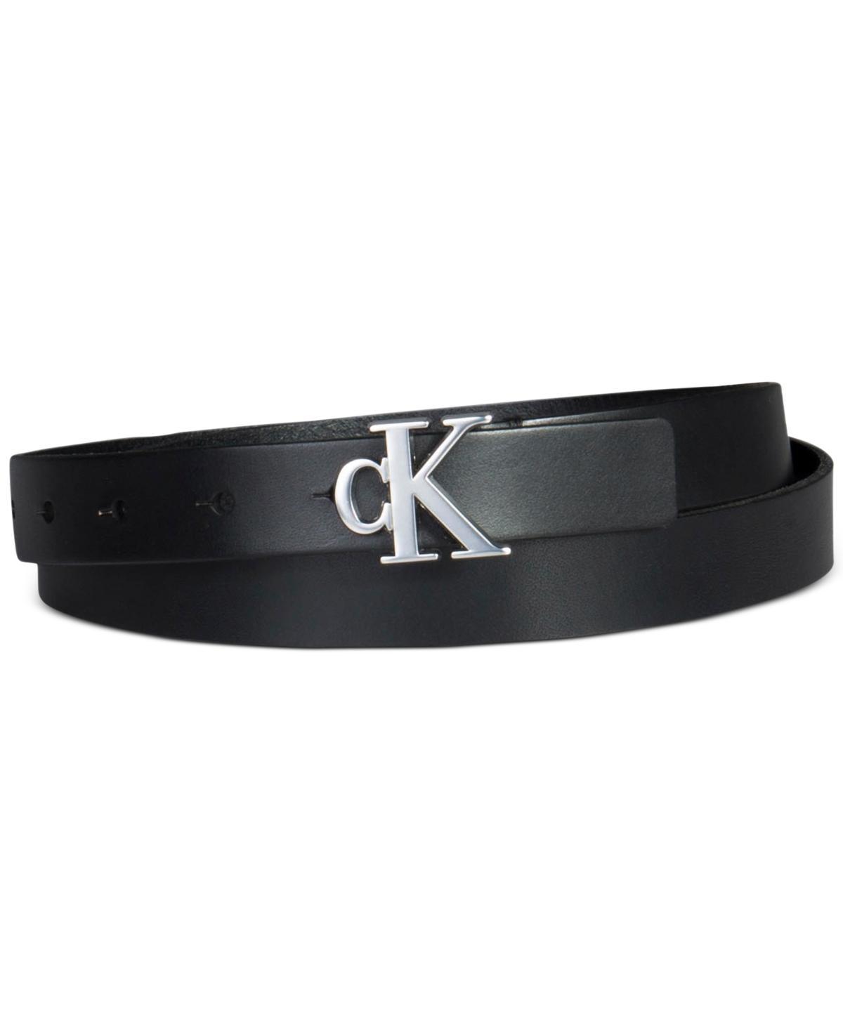 Calvin Klein Womens Ck Monogram Buckle Skinny Belt Product Image