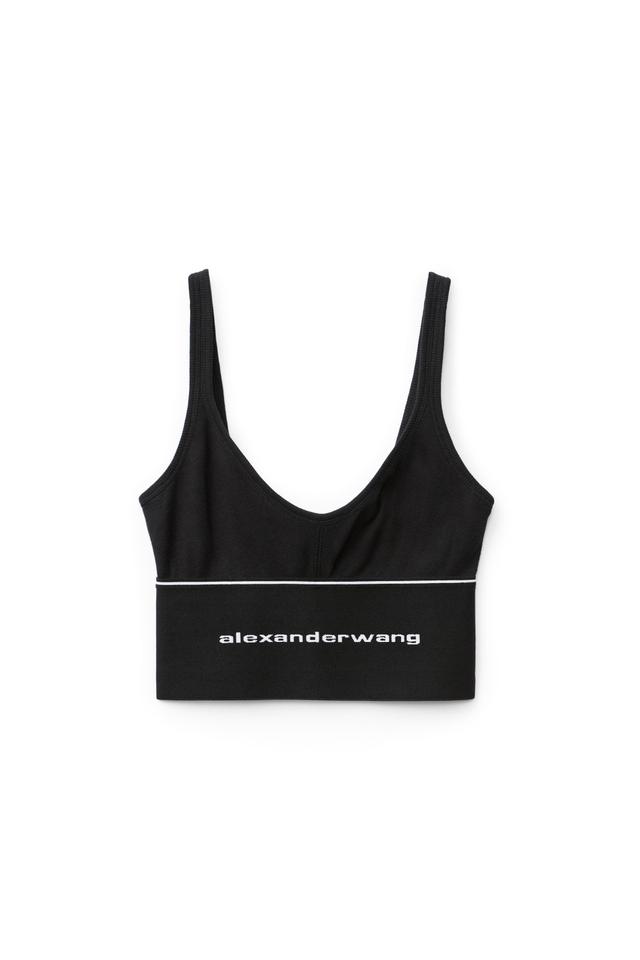 Logo Elastic Bra In Ribbed Jersey Product Image