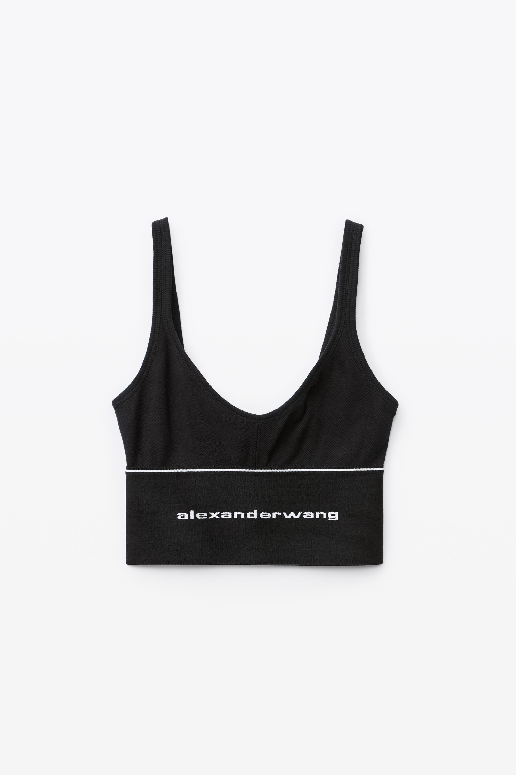 Logo Elastic Bra In Ribbed Jersey    Product Image