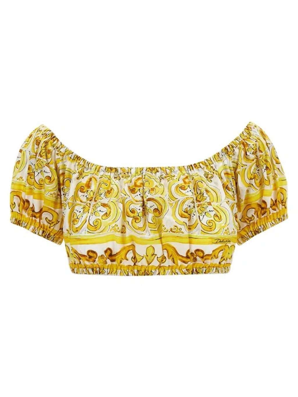 DOLCE & GABBANA Maioliche Top In Yellow Product Image