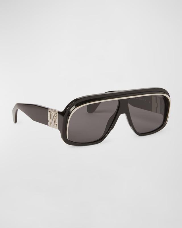 Mens Reedley Acetate and Metal Shield Sunglasses Product Image