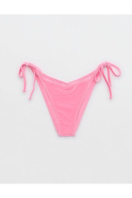 Aerie Velvet Low Rise Tie Cheekiest Bikini Bottom Women's Product Image