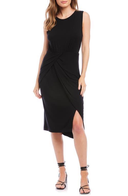 Karen Kane Asymmetric Drape Midi Dress Product Image