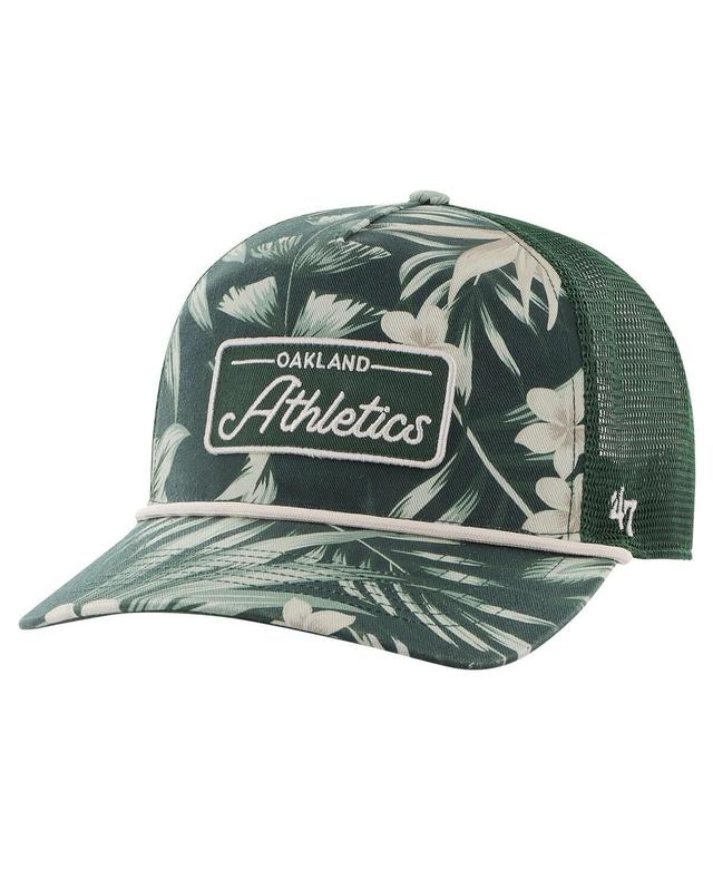 Mens 47 Brand Green Oakland Athletics Tropicalia Trucker Hitch Adjustable Hat Product Image