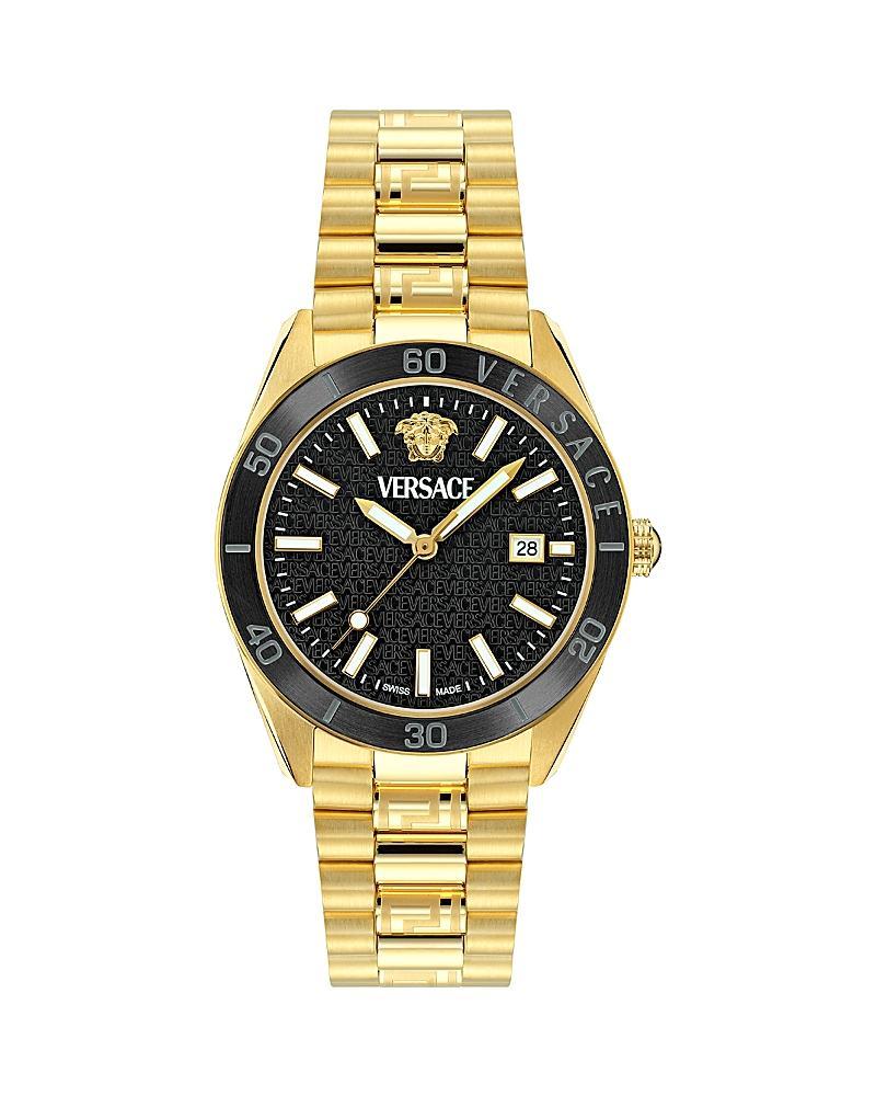 Versace Mens Swiss Gold Ion Plated Stainless Steel Bracelet Watch 42mm Product Image