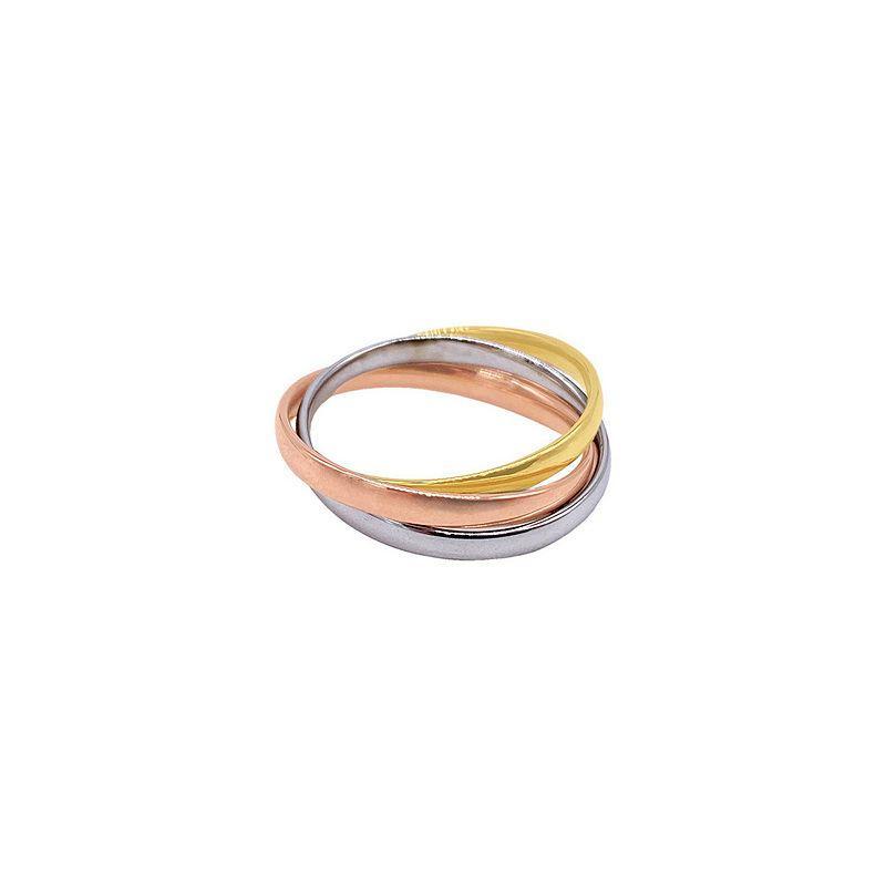 Adornia Tri-Tone Interlocking Rings, Womens Yellow Gold Tone Product Image