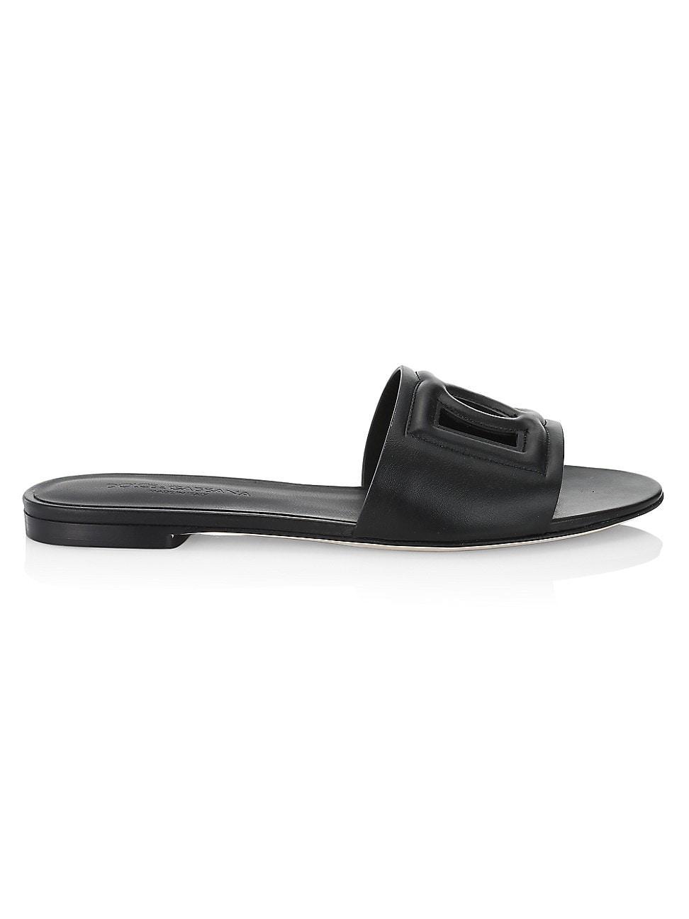 Womens DG Interlocked Leather Sandals Product Image