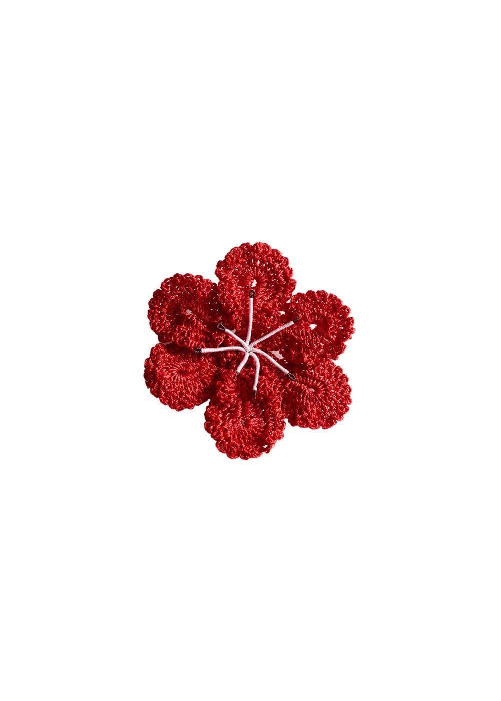 MANGO - Crochet flower brooch - One size - Women Product Image